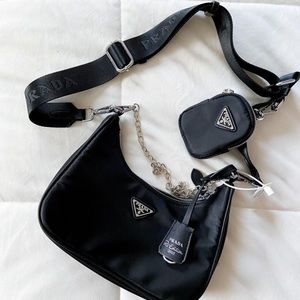 black crossbody multi pouch